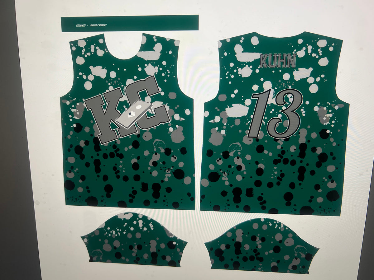 Jersey - Green Gray Splatter KC