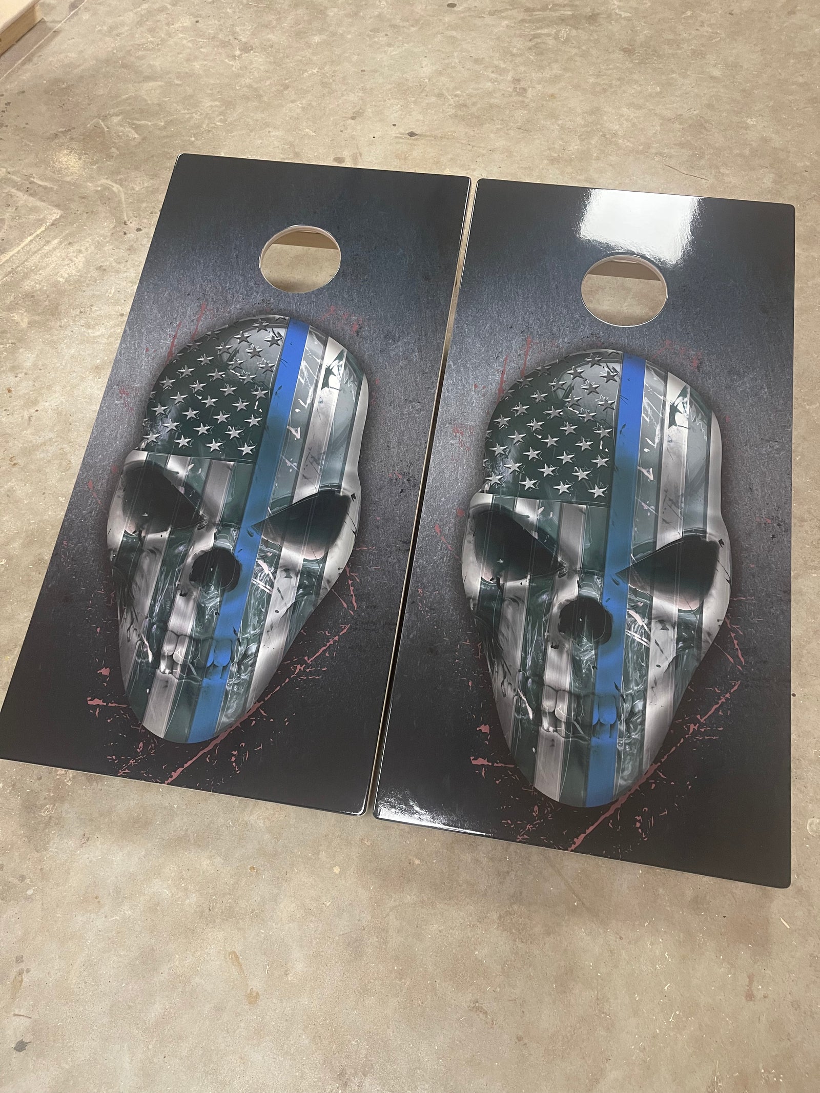 Skull Thin Blue Line