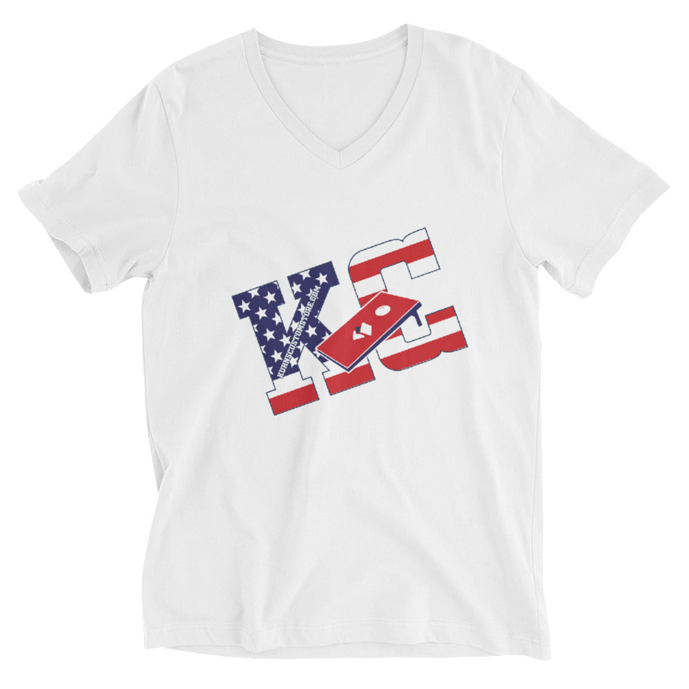 Unisex Short Sleeve V-Neck T-Shirt